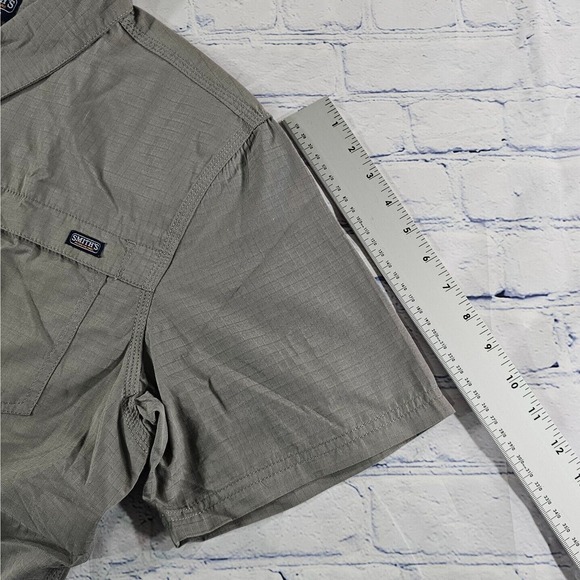 Smith's Workwear Ripstop Hiking Shirt Button Gray MENS SIZE M - Picture 3 of 6